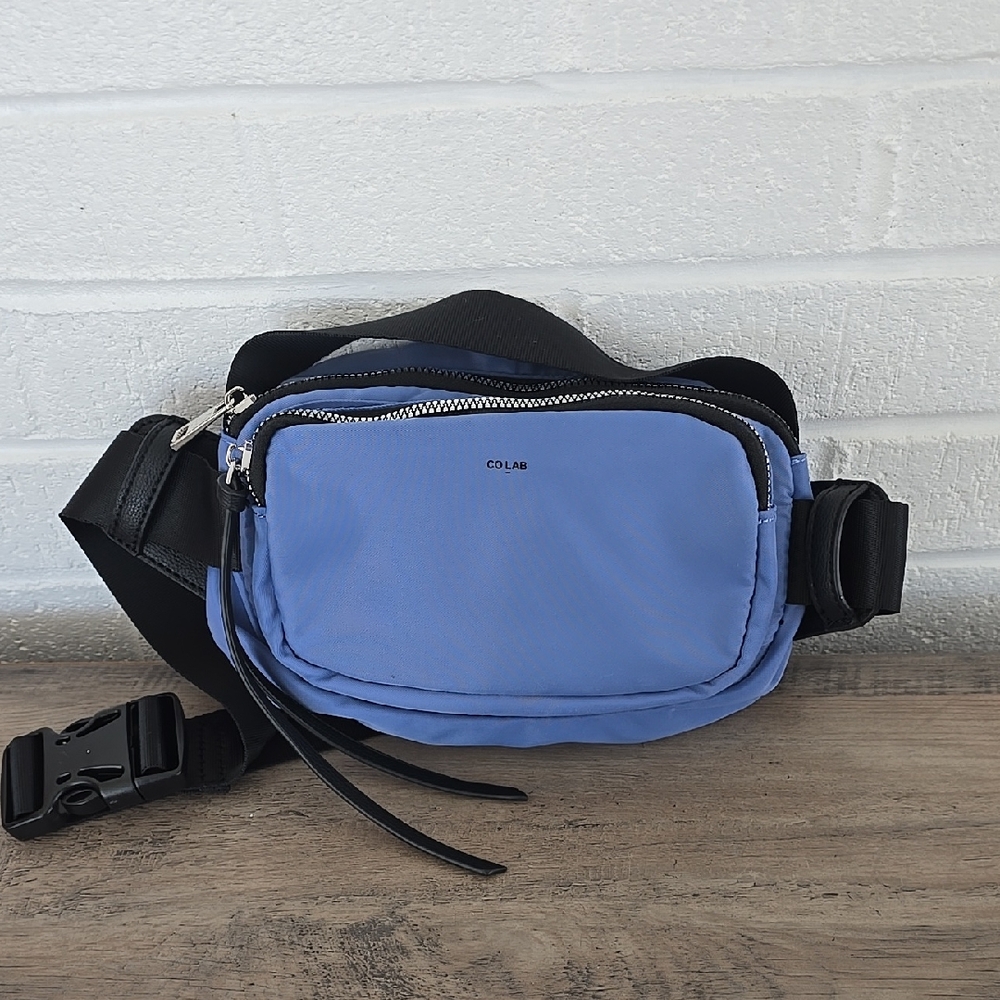 Colab Blue and Black Belt Bag